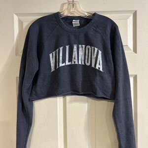 Villanova Crop Sweatshirt From Delta Size Medium Y2K College Game Day